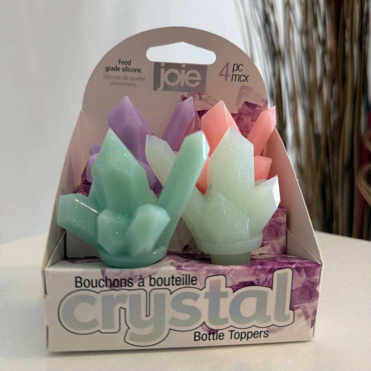 Tapas de Silicona “Cristal” para Botellas – Pack de 4 Piezas