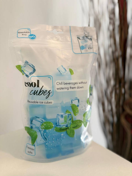 🧊 Cubos de Hielo Reutilizables Cool Cubes – Bolsa Resellable Azul (Freezer Safe)