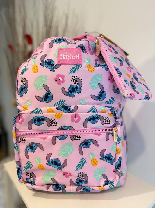 🎒 Mochila Stitch Rosa – Dulce, Divertida y ¡Muy Aloha!